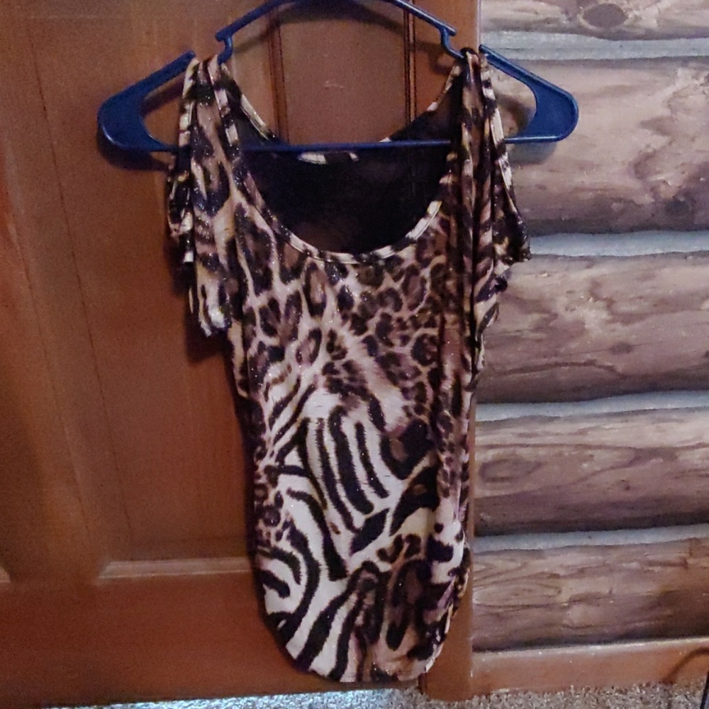 Cheetah and lace top